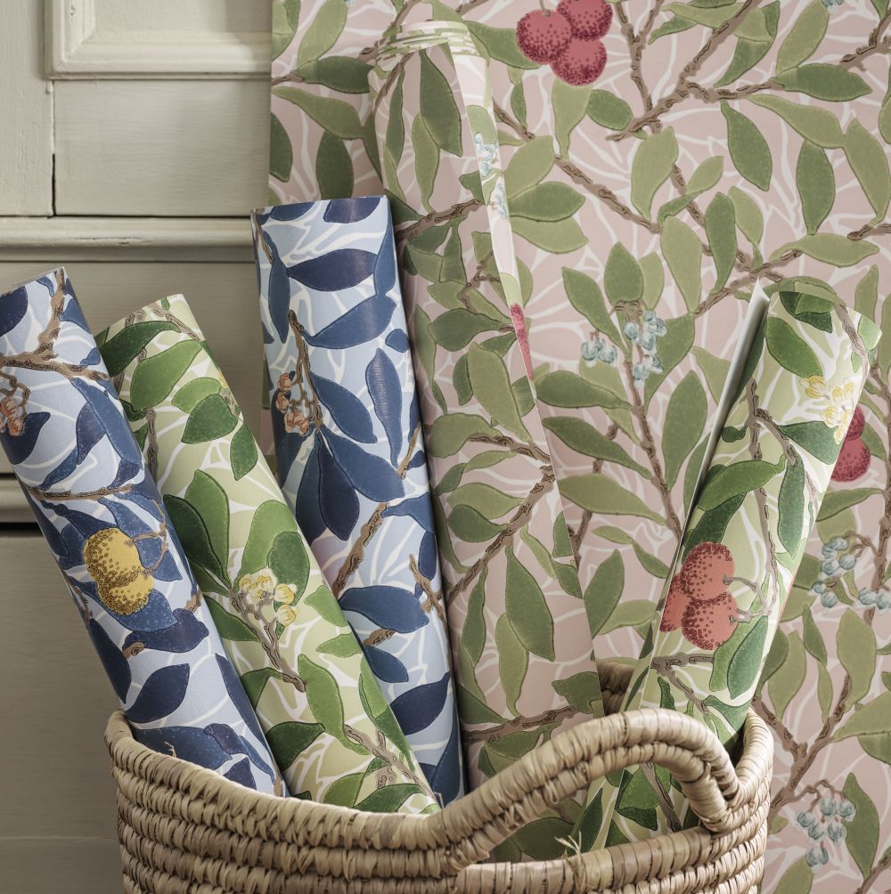 Arbutus by Morris Wallpaper - Cochineal Pink
