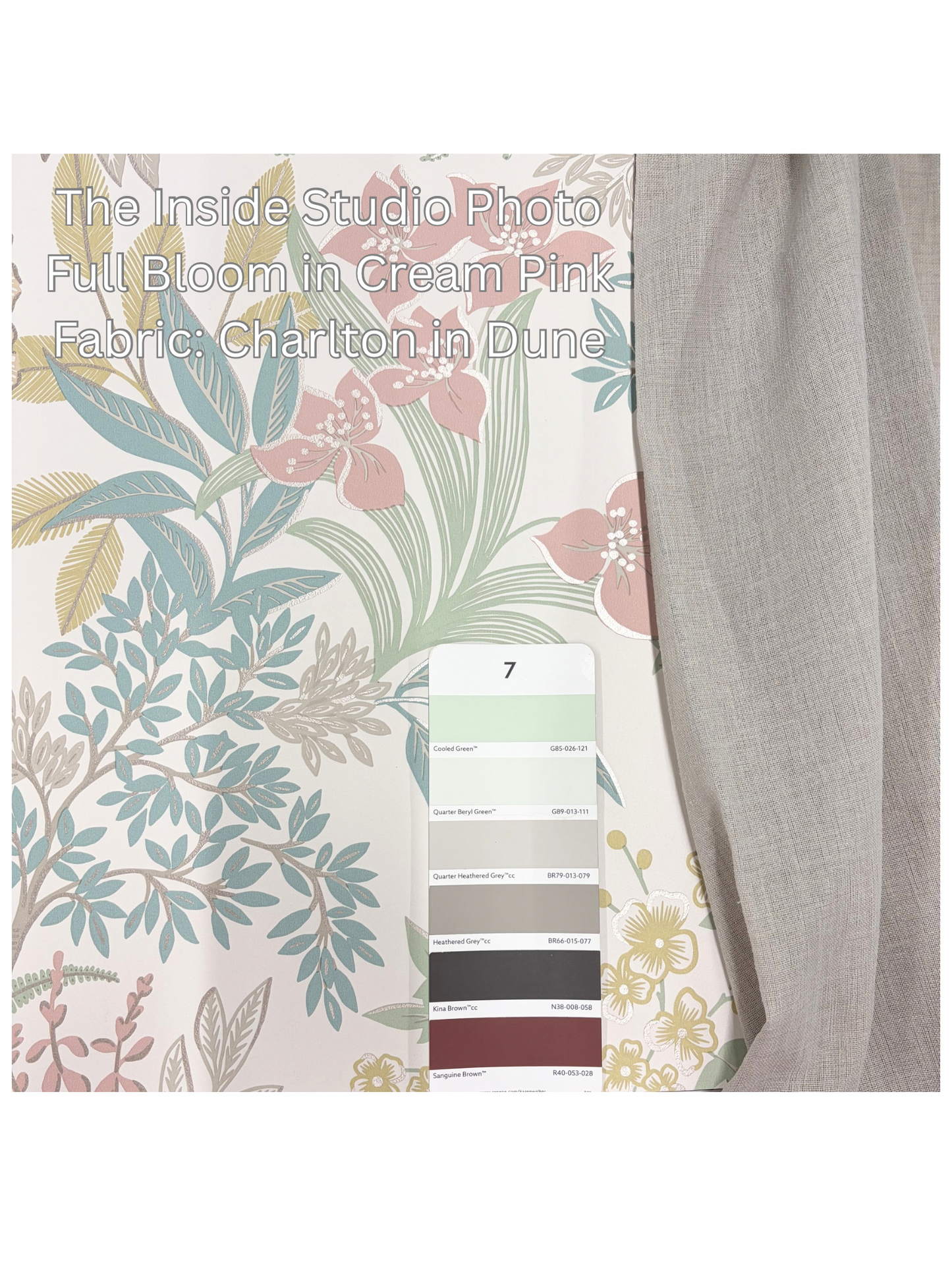 Full Bloom Wallpaper - Cream Pink