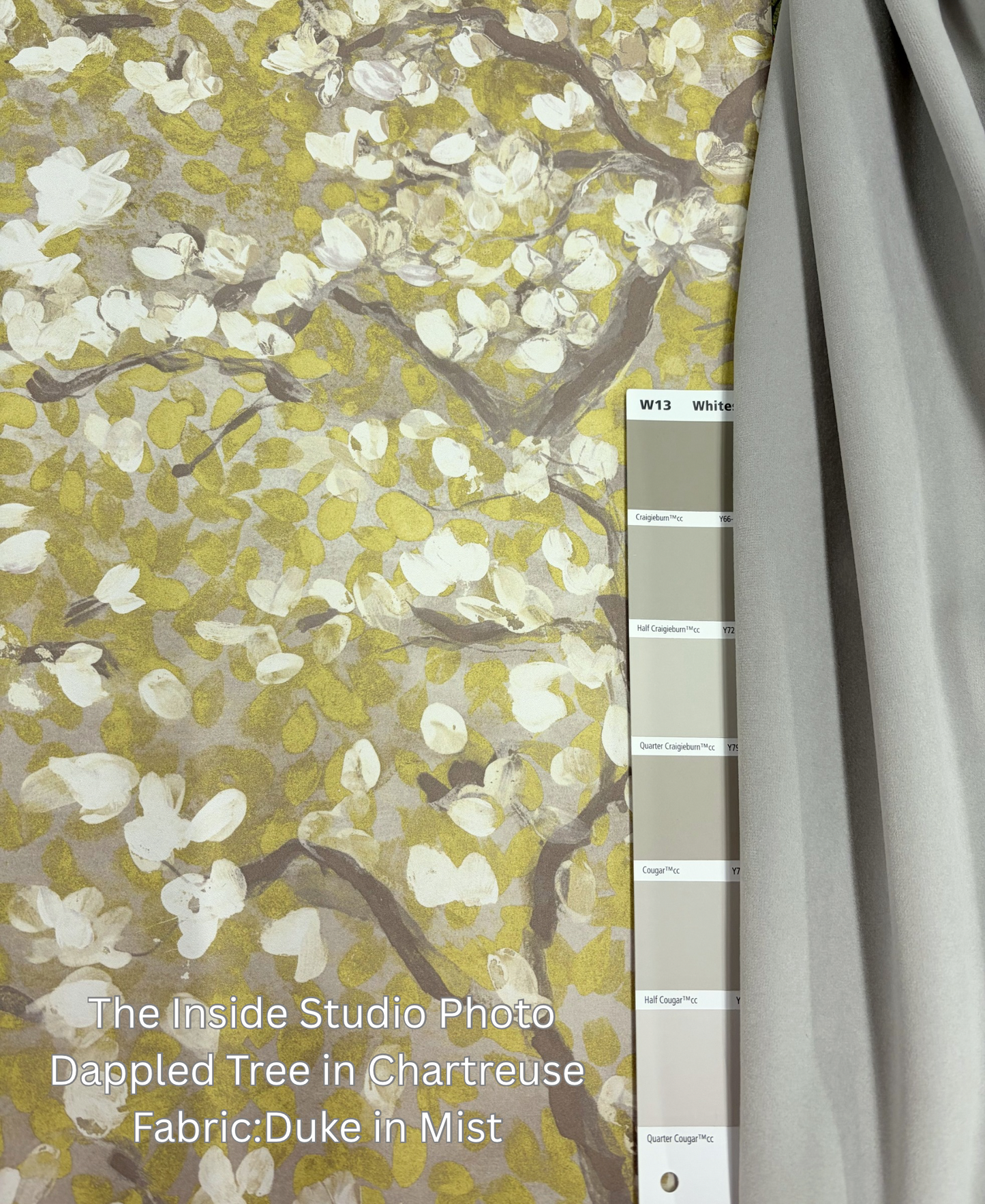 Dappled Tree Wallpaper - Chartreuse