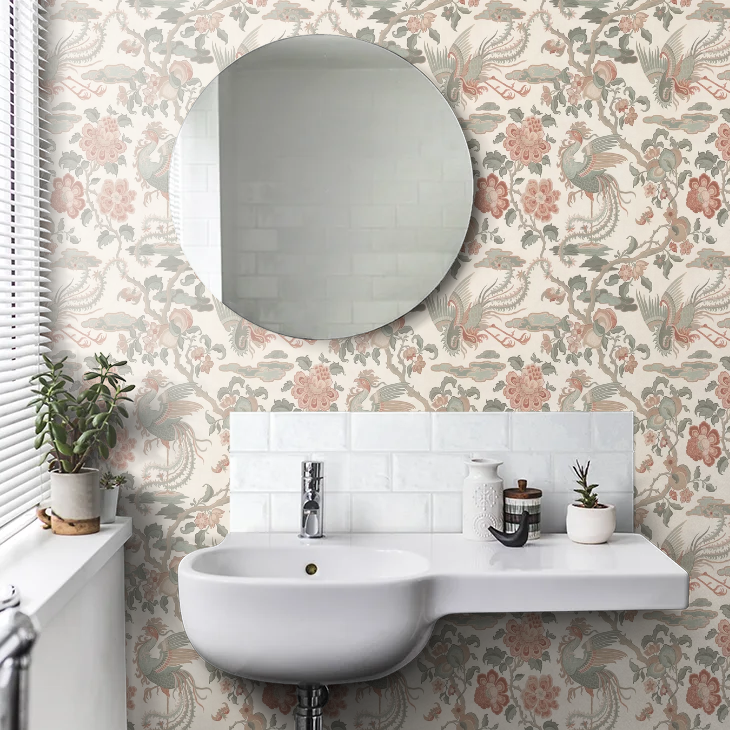 Chifu Chinoiserie Wallpaper - Blush