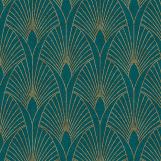 Art Deco Baroque Fans Wallpaper - Peel and Stick - Last 4 Rolls