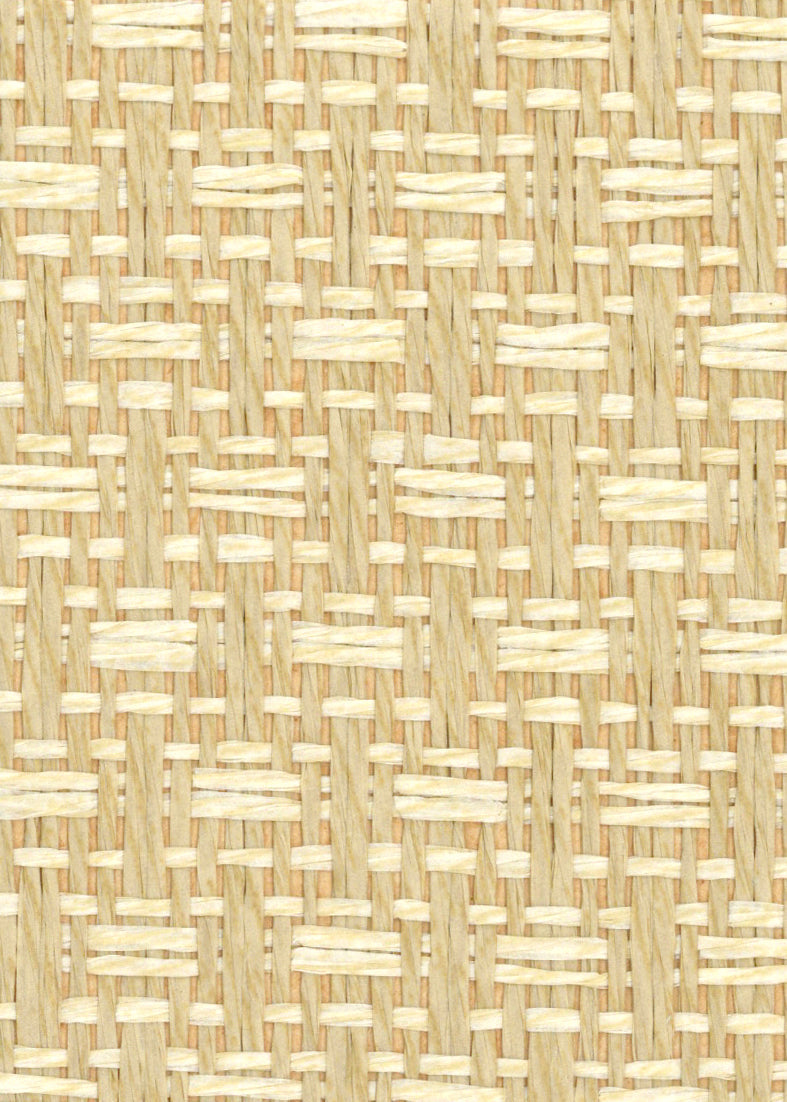 Sample - Basket Case- Grasscloth Wallpaper - Buff Up