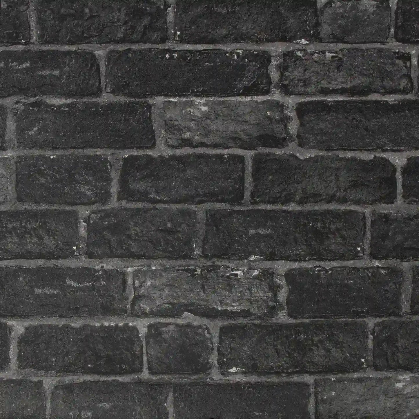 Brick Wallpaper - Black