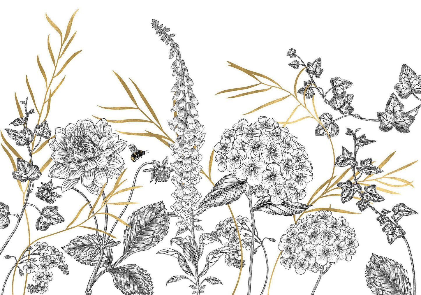 Sample – Bumblebee - Custom Sized Wallpaper Mural (per m2)