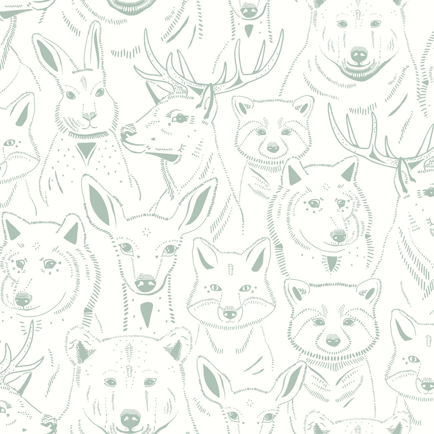 S’Amuser Wallpaper - White/Mint