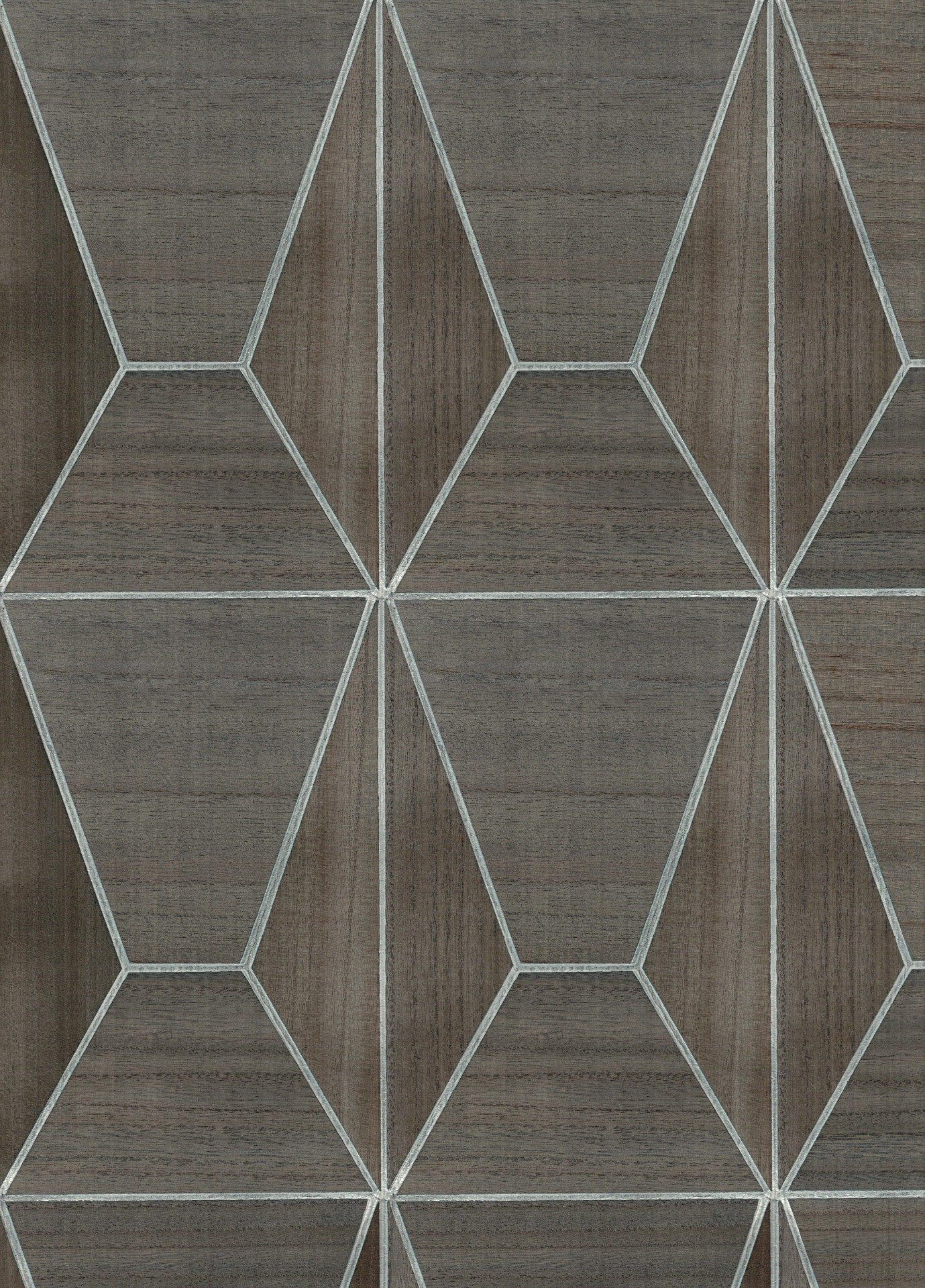 Real Wood Veneer Wallpaper - Cobblestone/Silver