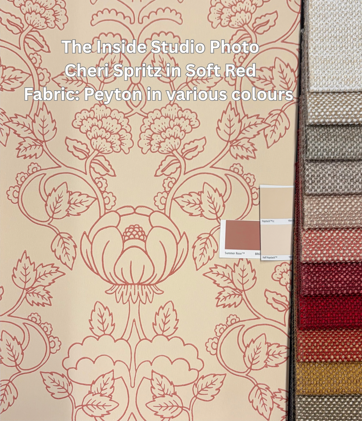 Cheri Spritz Wallpaper - Soft Red