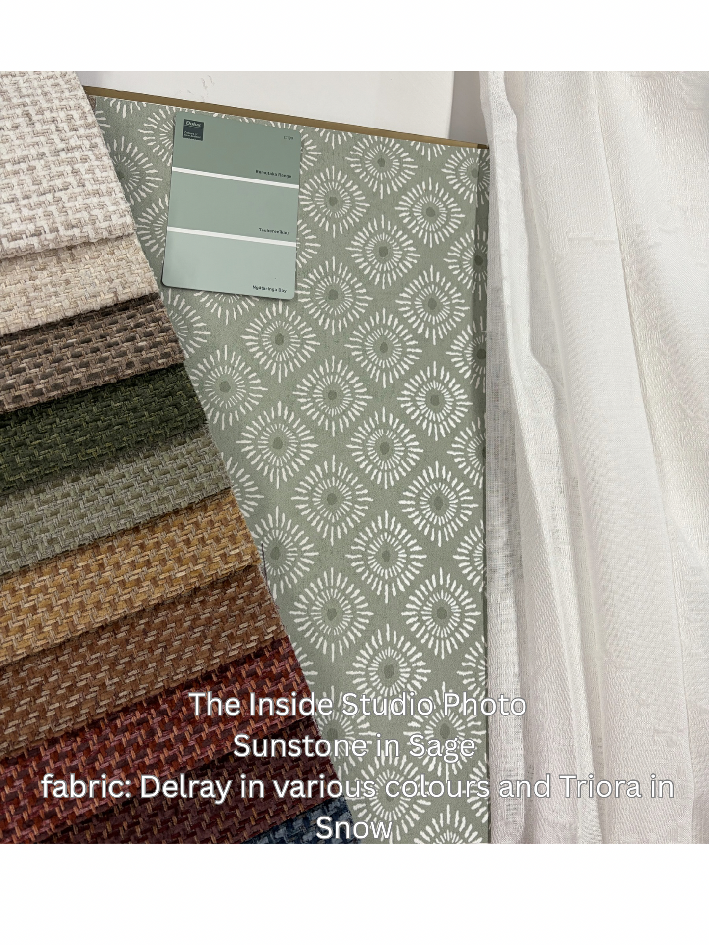Sunstone - Soft Geometric Wallpaper - Sage