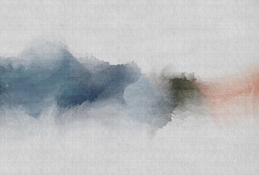 Daydream Cloud - Blue/Orange - Custom Sized Wallpaper Mural (per m2)