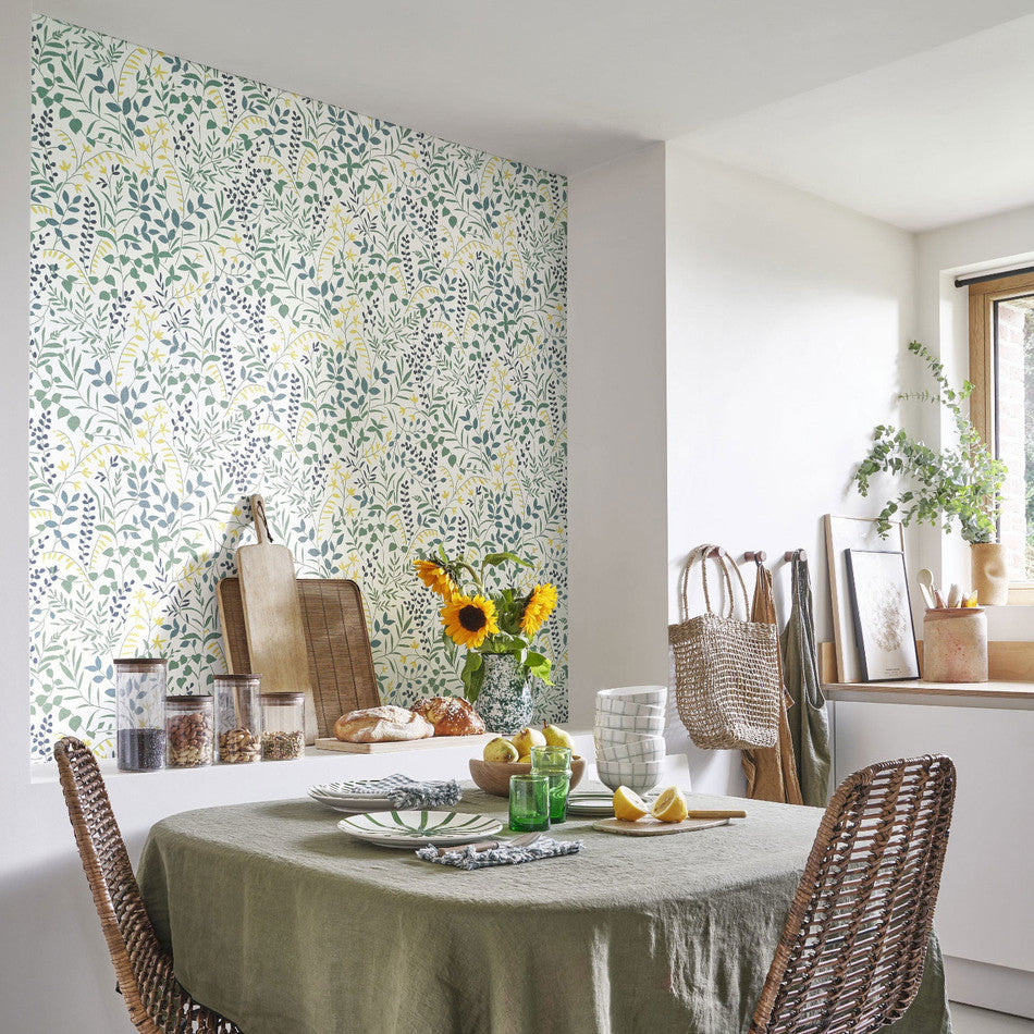 La Bastide Wallpaper - White Green