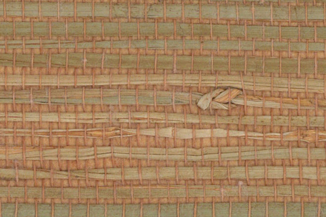 Sample - Genuine Grasscloth Wallpaper - Orange Jam