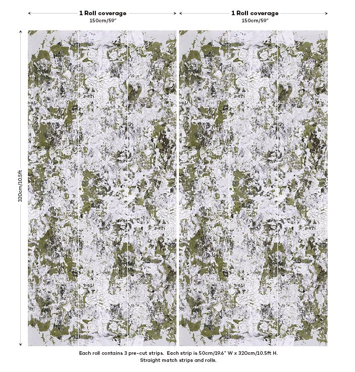 Safari Shabby Chic Wallpaper Mural - Patinated