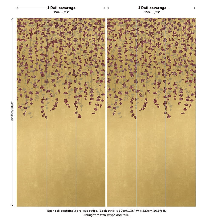 Cherry Blossom Wallpaper - Gold