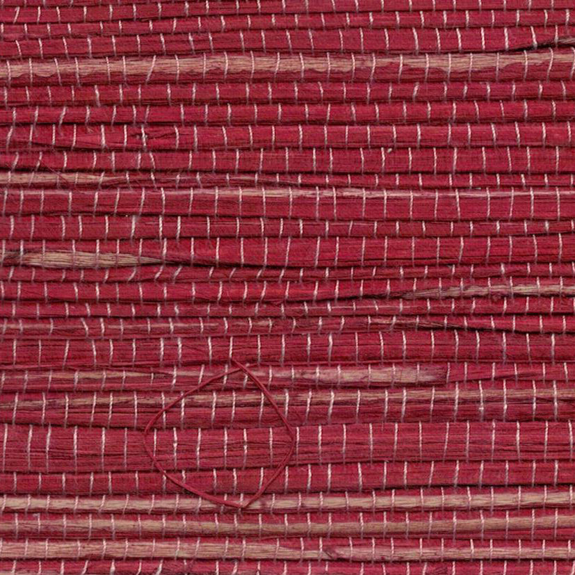 Sample - Hemp Revolution - 100% Hemp Wallpaper - Rose Red