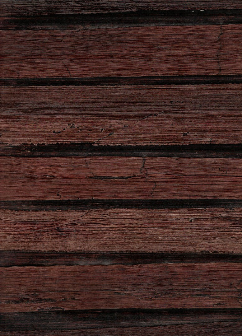 Sample - Plantation Wallpaper - 100% Banana Leaf - Oxblood Red