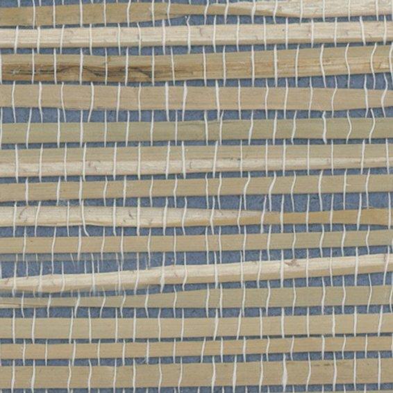 Sample - Genuine Grasscloth Wallpaper - Marine Blue