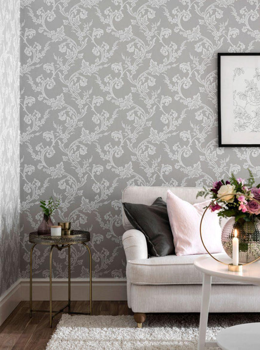 Johannelund Wallpaper - Grey