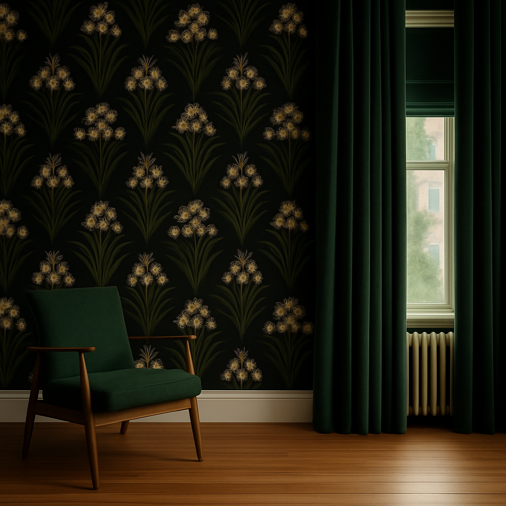 Lila Wallpaper - Customisable - Charcoal