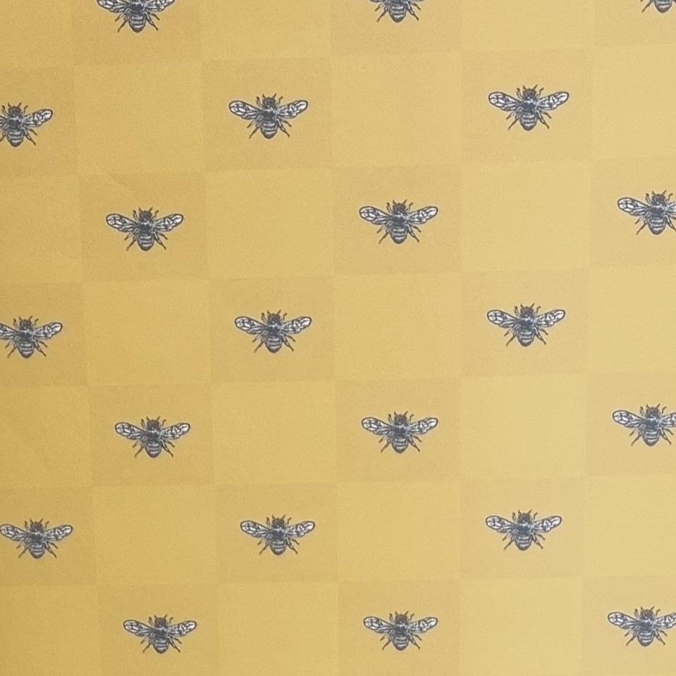 Sample - Hewson Bee Wallpaper - Customisable - Sunshine Brick