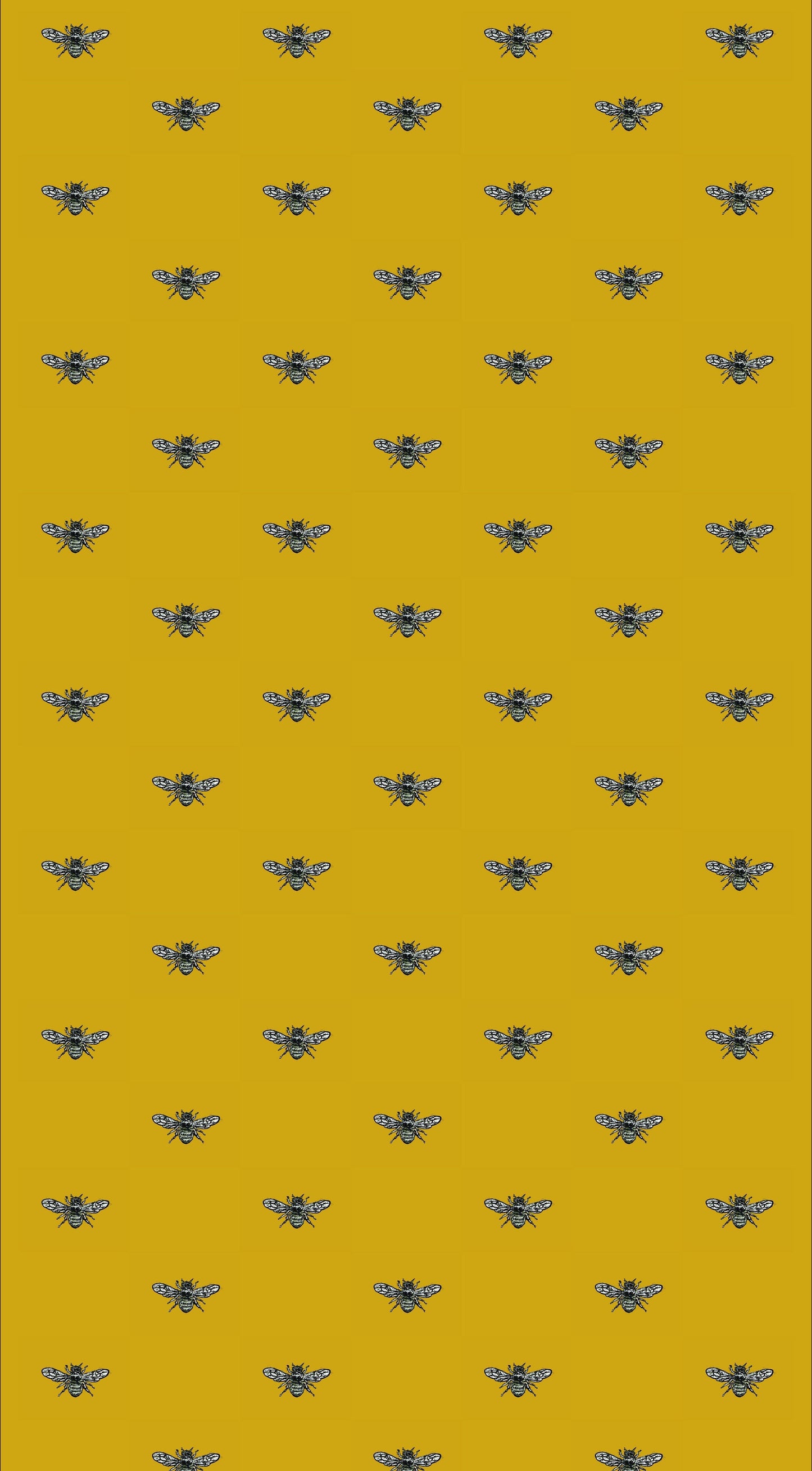 Sample - Hewson Bee Wallpaper - Customisable - Meadow Patchwork