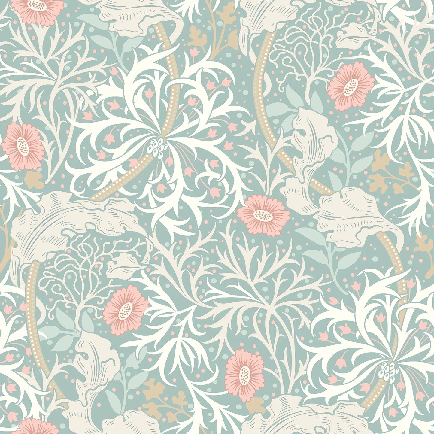 Sample - Seaweed Garden Wallpaper - Ohpopsi - Seafoam