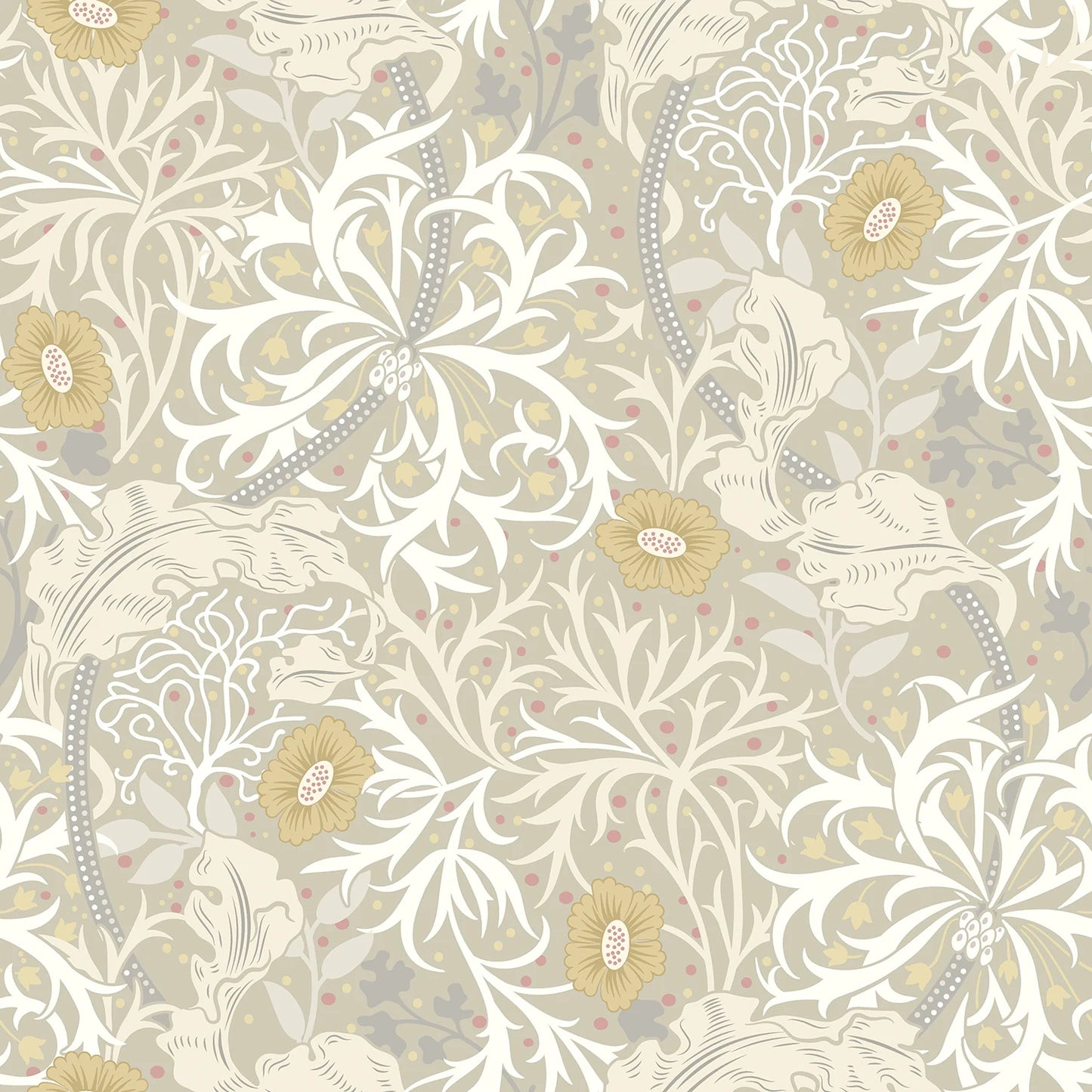 Sample - Seaweed Garden Wallpaper - Ohpopsi - Fossil Grey