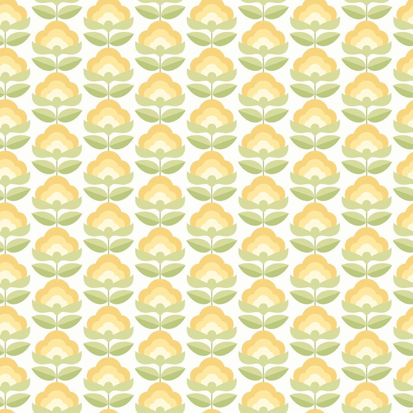 Sample - Retro Flower - Blooms Wallpaper - Sunshine