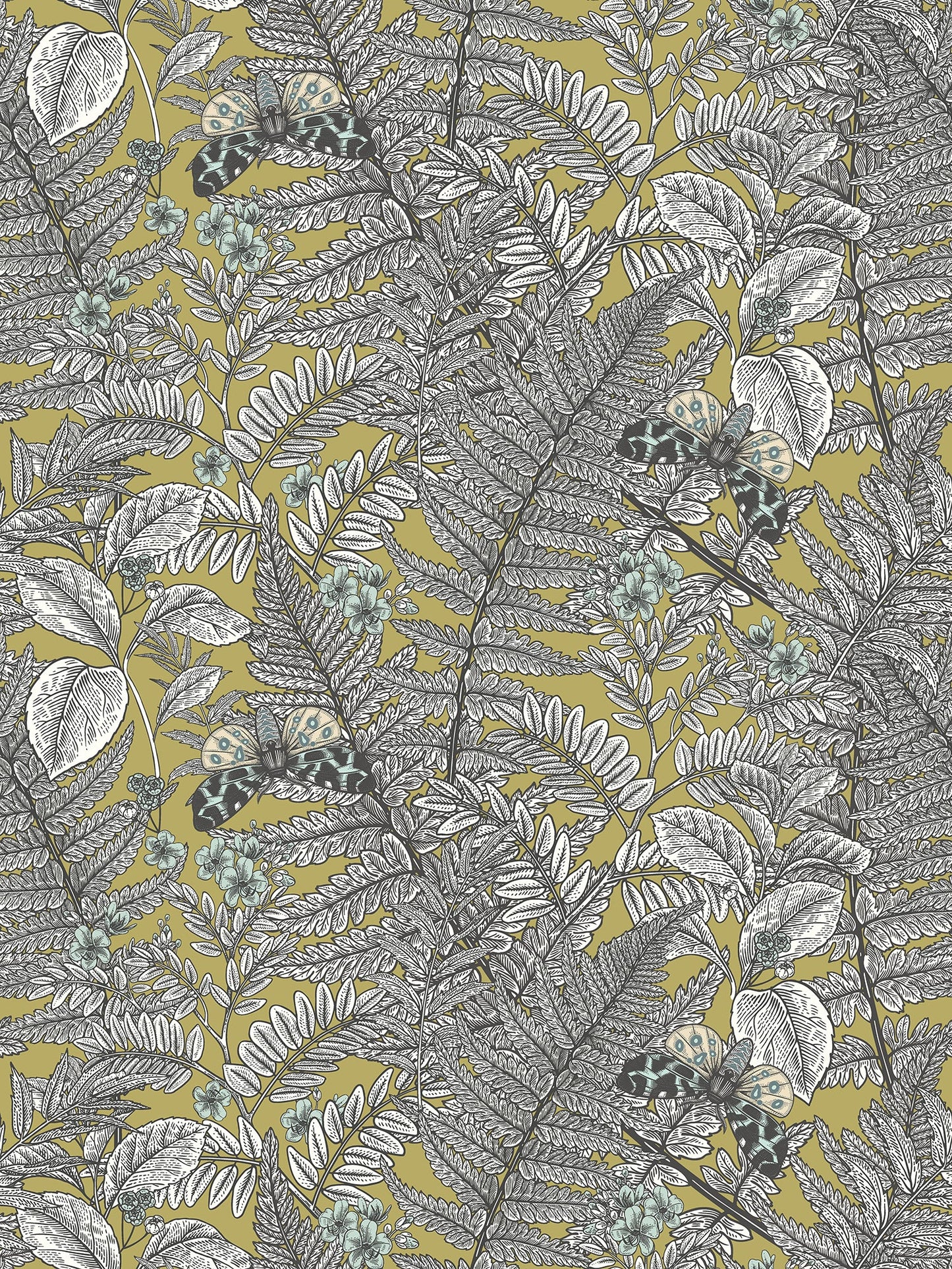 Sample - Wild Ferns Wallpaper - Olive