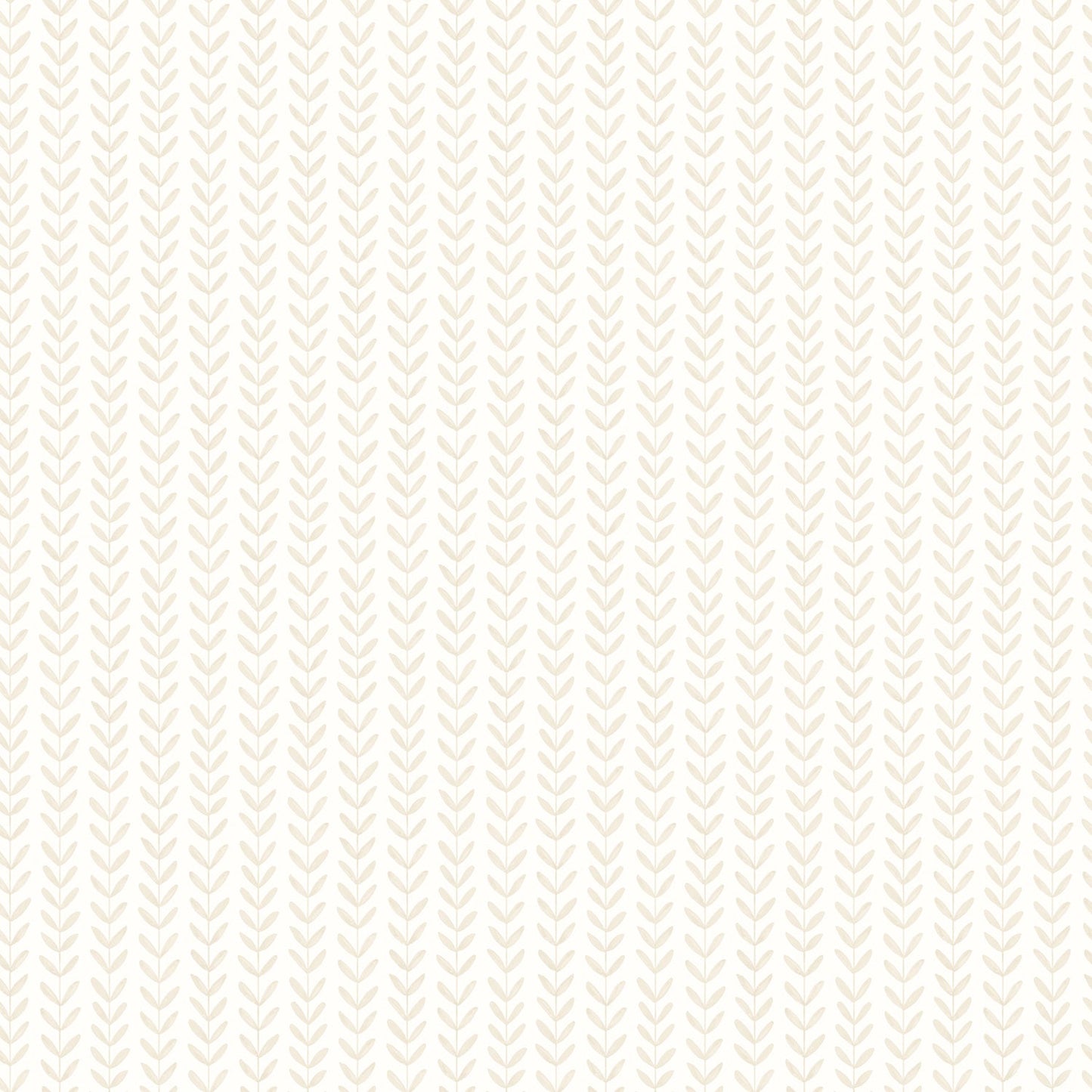 Sample - Ditsy Leaf Stripe Wallpaper - Linen