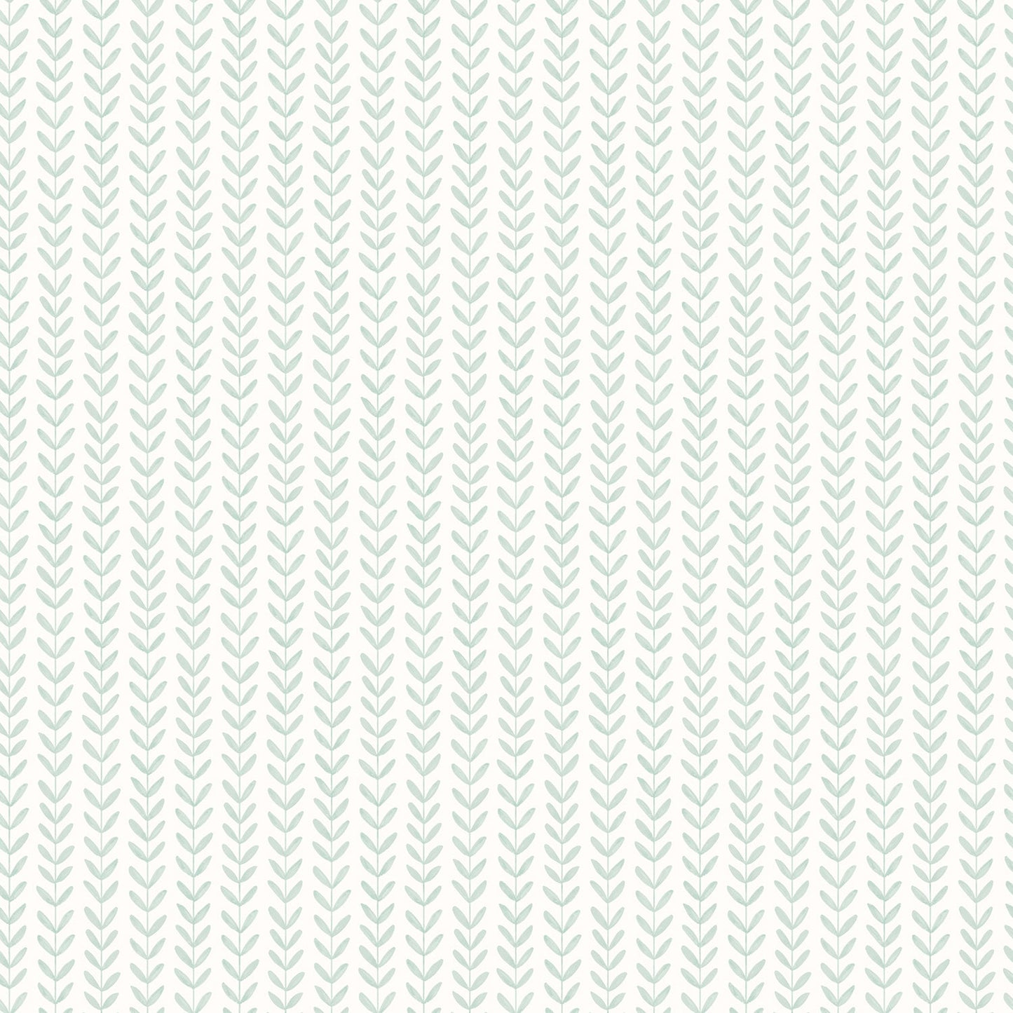 Sample - Ditsy Leaf Stripe Wallpaper - Duckegg