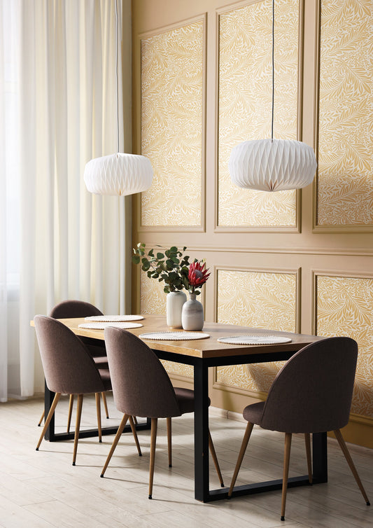 Leaf Vine Wallpaper - Butter