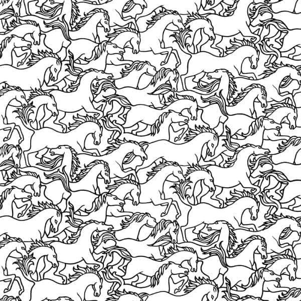 Horses Stampede Florence Broadhurst Wallpaper - Magpie