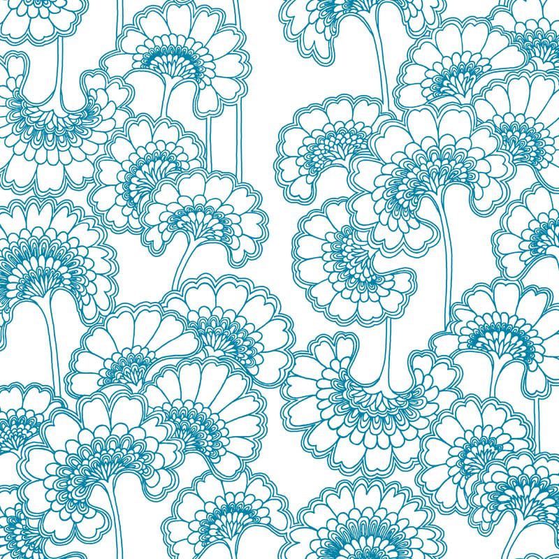 Sample – Japanese Floral Wallpaper - Florence Broadhurst - Waterfall