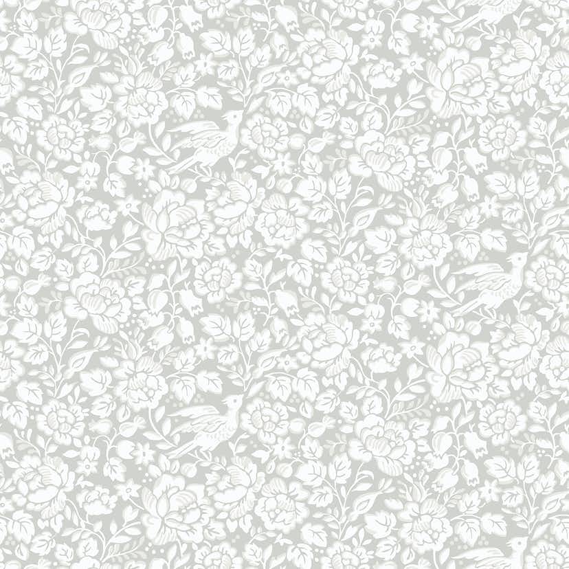 Sample - Jenny - Nightingale Wallpaper - Grey
