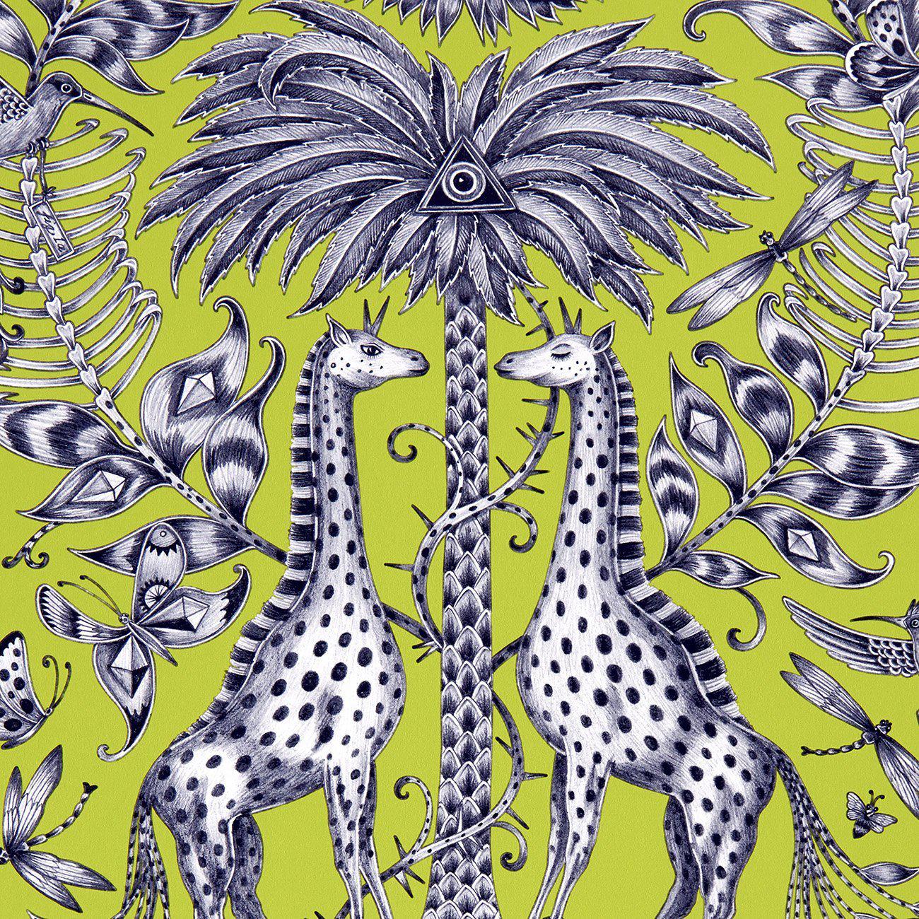 Sample - Kruger Wallpaper - Lime