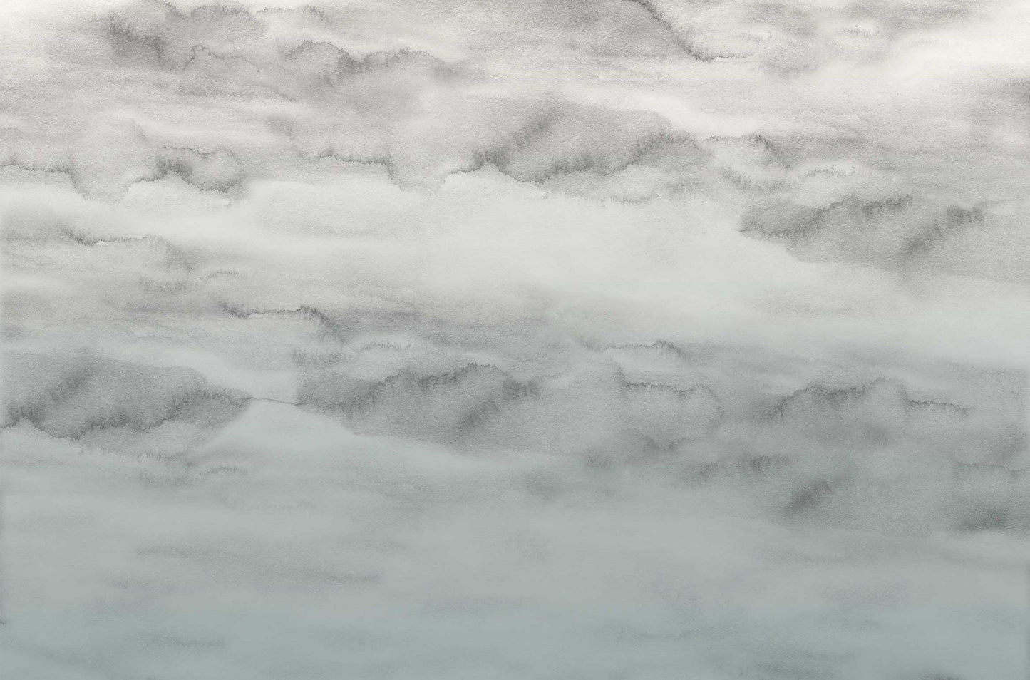 Sample - Riviera Watercolor - Storm Ombre - Custom Sized Wallpaper Mural (per/m2)