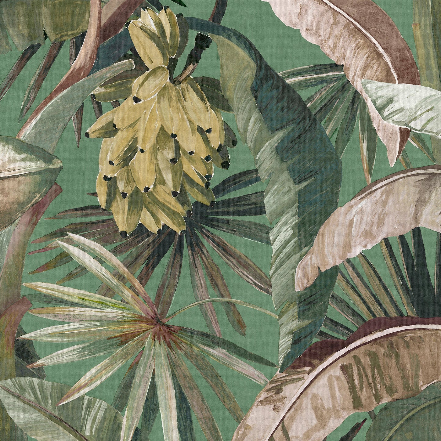 Sample - La Palma Wallpaper - Ming Green