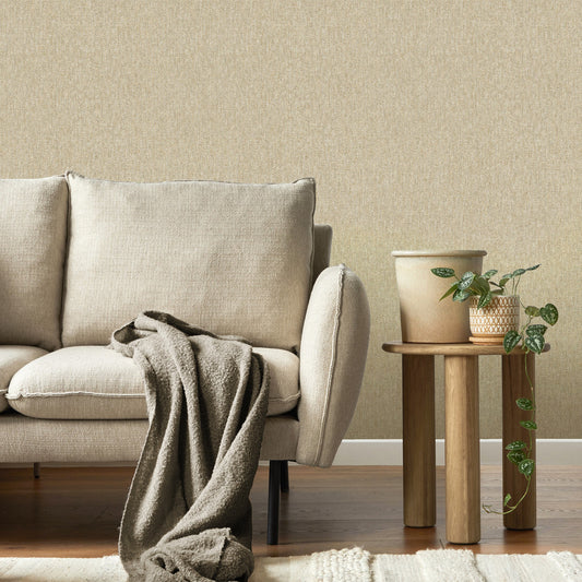 Harris Texture - Textured Herringbone Wallpaper - Natural