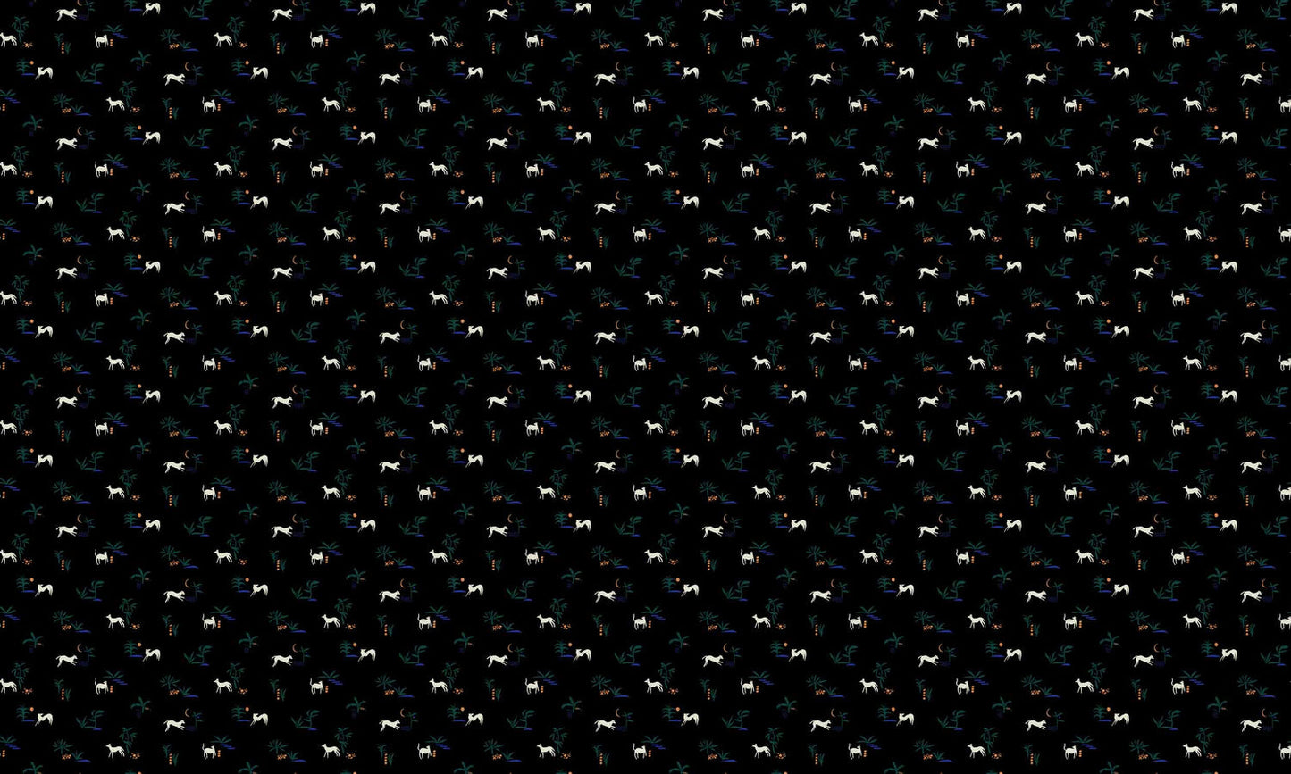 Prehistoric Animal Wallpaper - Black