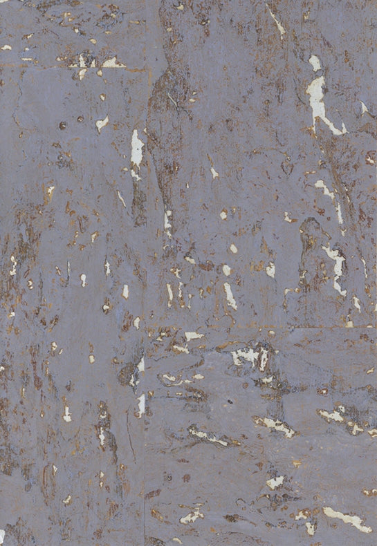 Lasmin Cork Metallic Wallpaper - Cosmic Sky/Gold