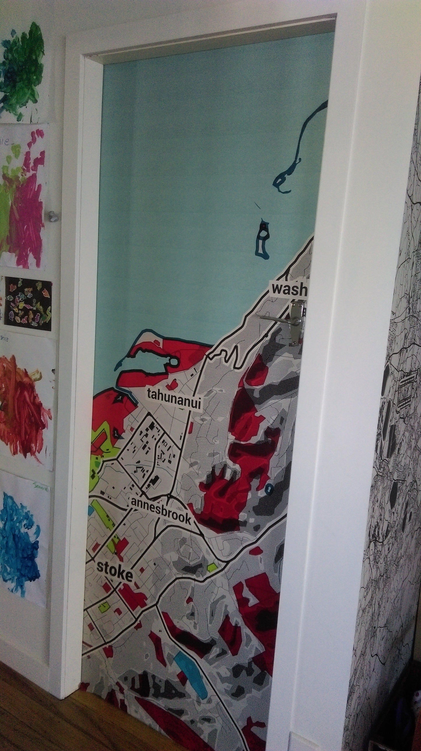 City Map Many Cities - Custom Sized Wallpaper Mural (per m2) - Nelson City