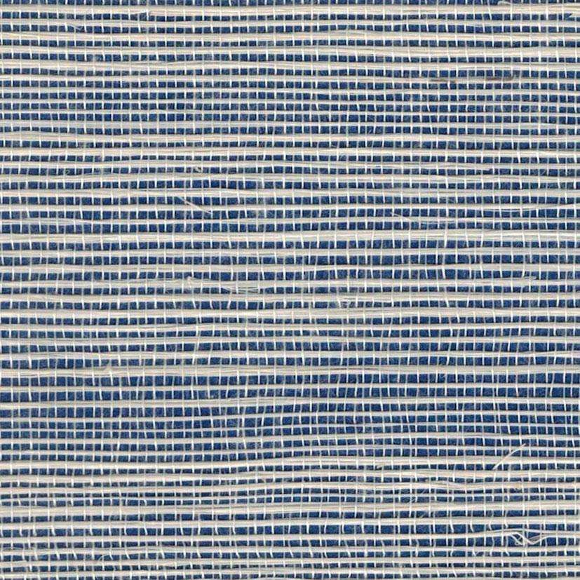 Sample - Bali 2 - Grasscloth Wallpaper - Lapis Blue