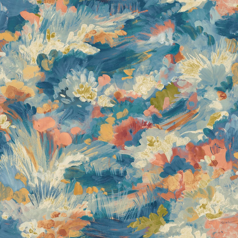 Sample - Awaken Wallpaper - Indigo Blush