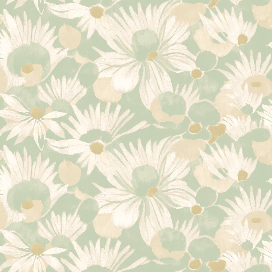 Sample - Suiren Wallpaper - Misty Mint