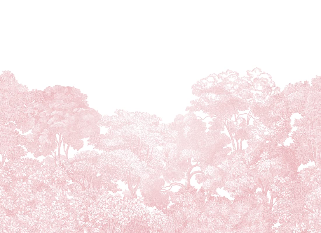 Sample - Bellewood Clouds - Pink - Custom Sized Wallpaper Mural (per m2)