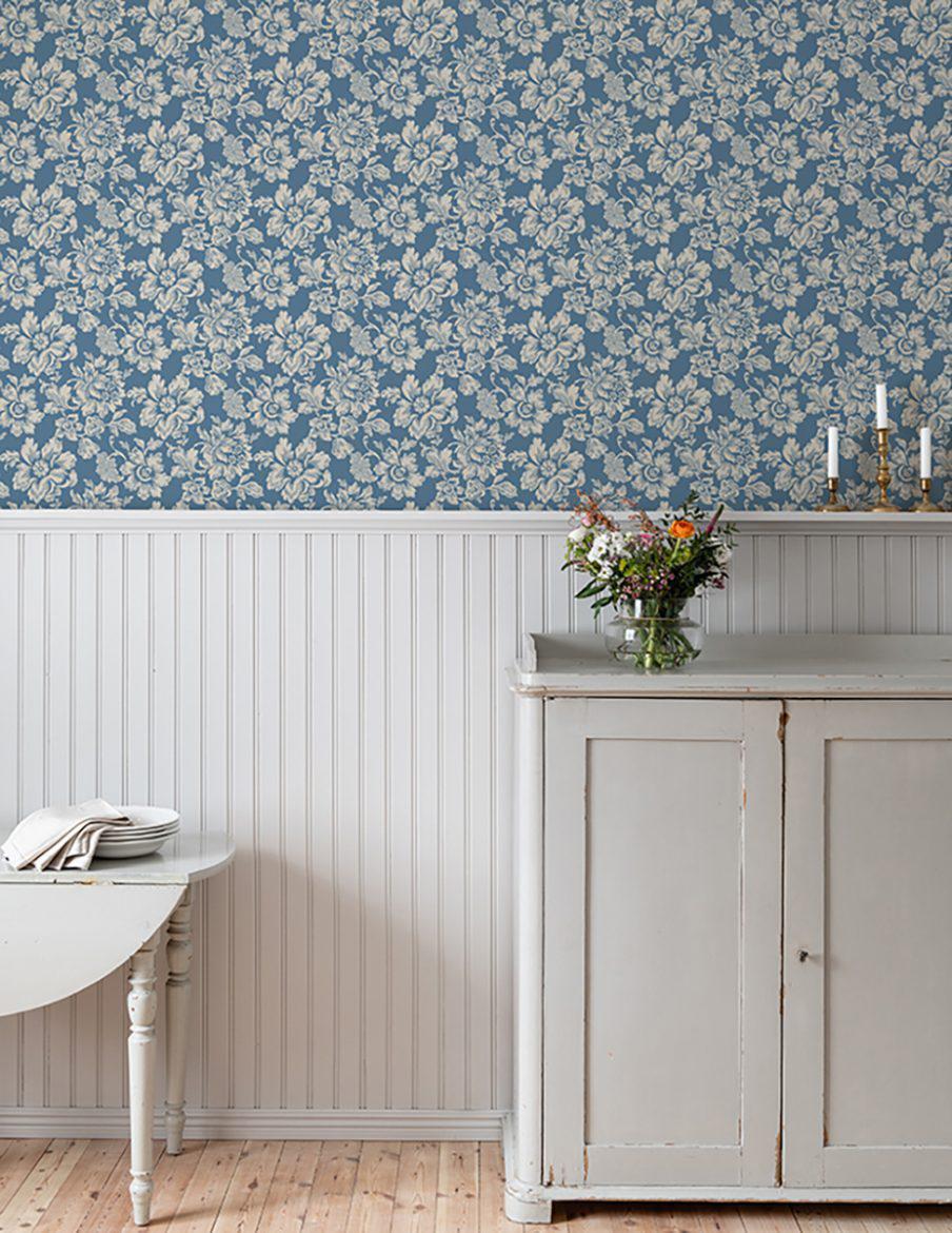 Rococo Wallpaper - Blue