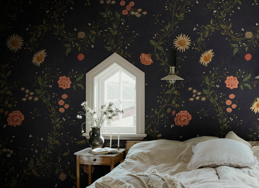 Inger - Sandberg - Custom Sized Wallpaper Mural (per m2) - Midnight Blue