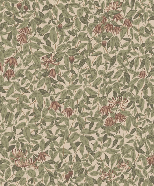 Linnea Garden Wallpaper - Burgundy