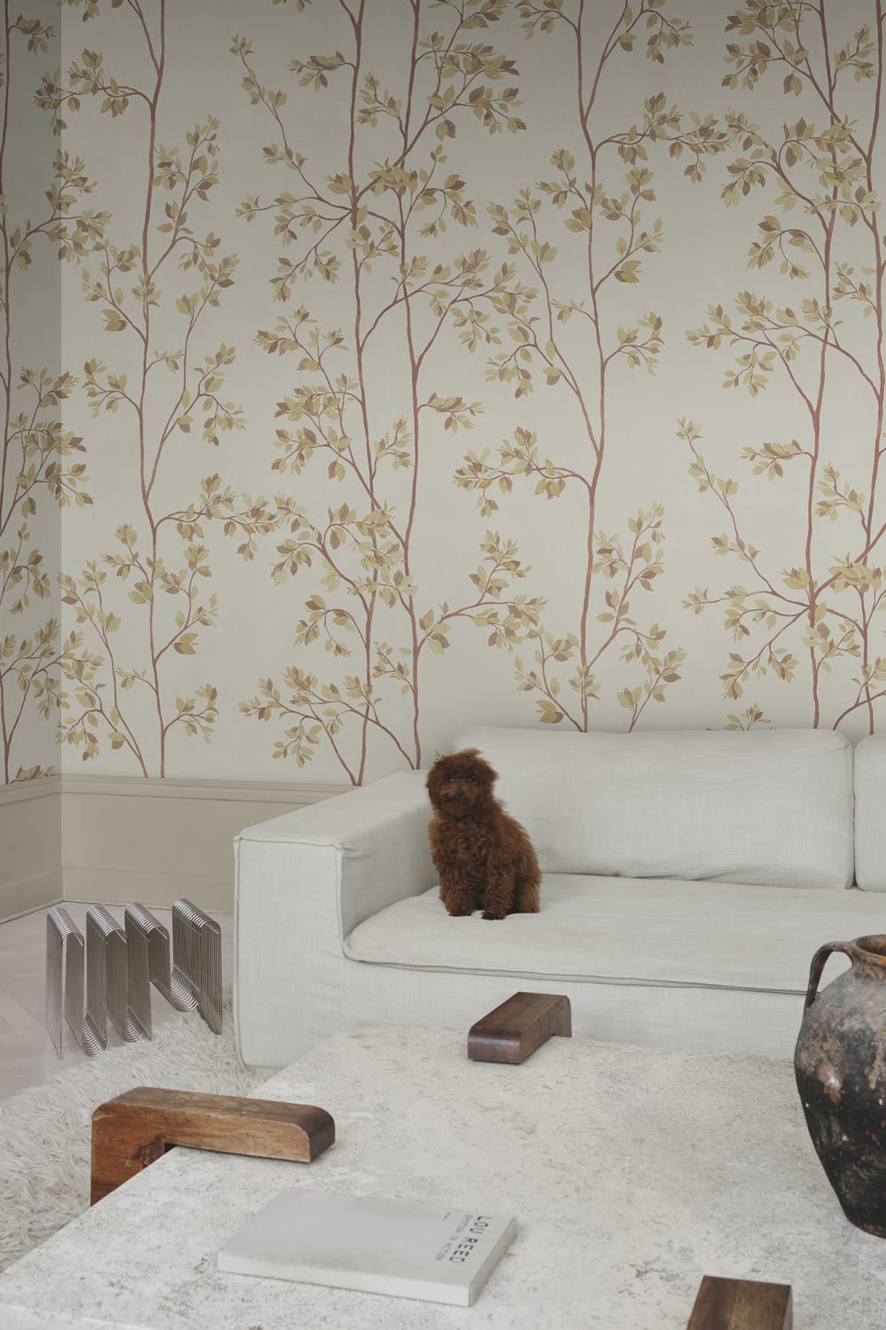 Laura – Beige – Custom sized wallpaper mural (per m²)