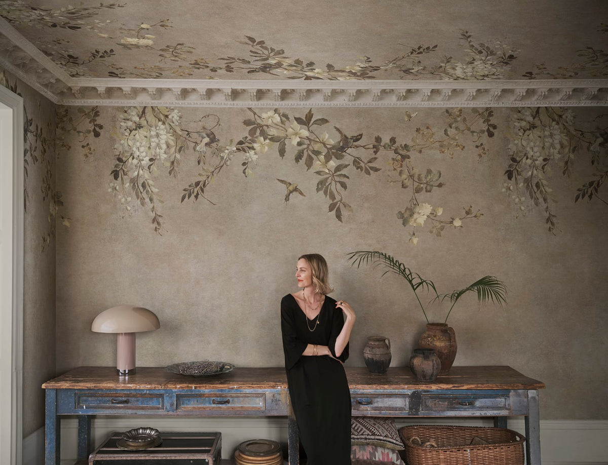 Nico – Beige – custom sized wallpaper mural (per m²)